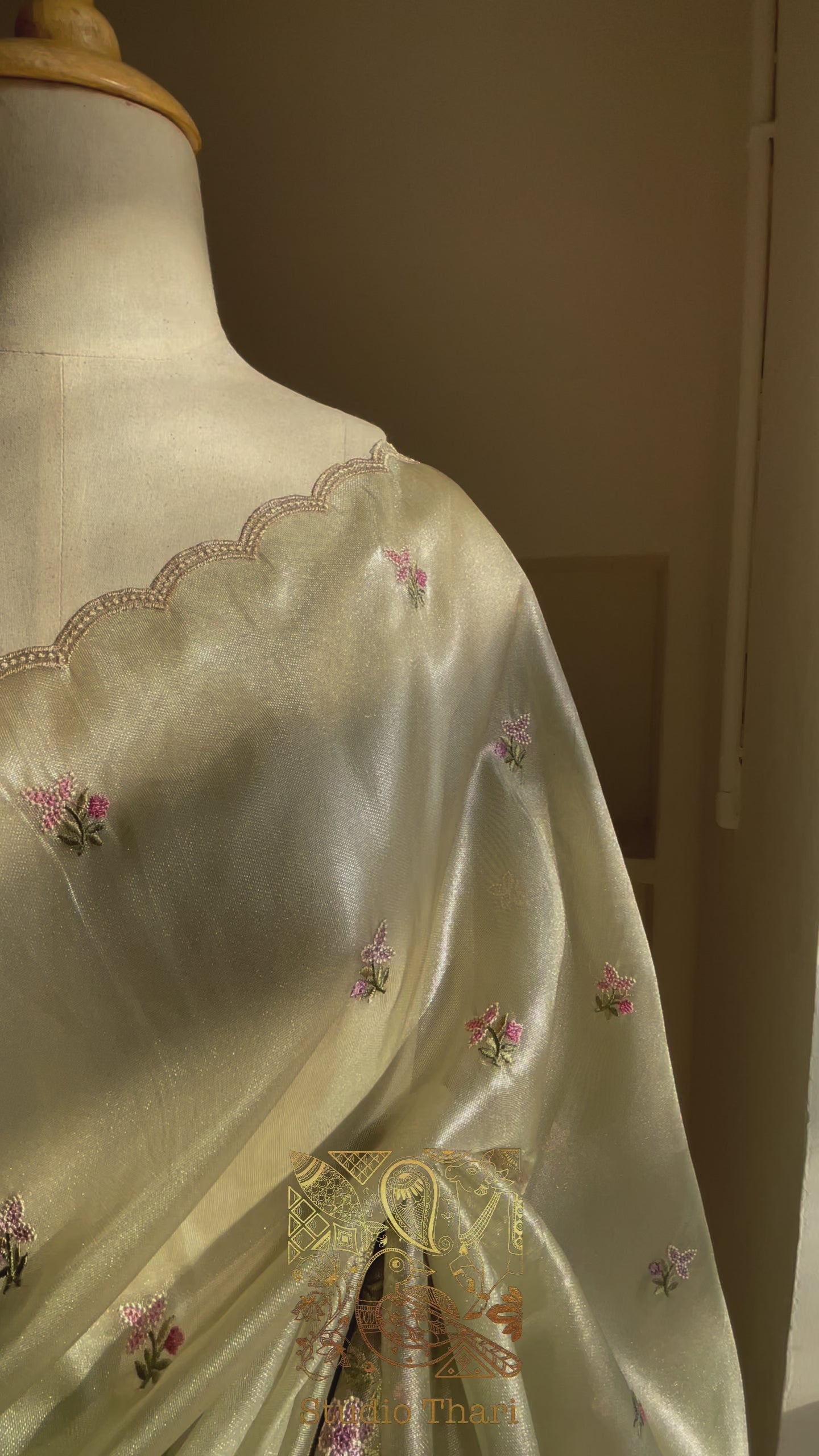 Glass Organza saree